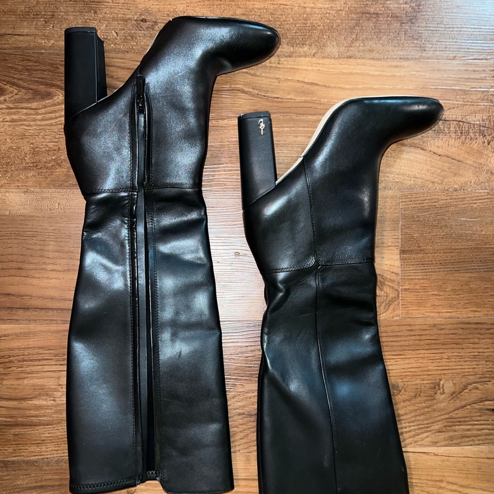 Sam Edelman Knee High Black Leather Boot